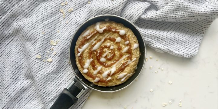 Cinnamon Roll Oatmeal Cookie Skillet