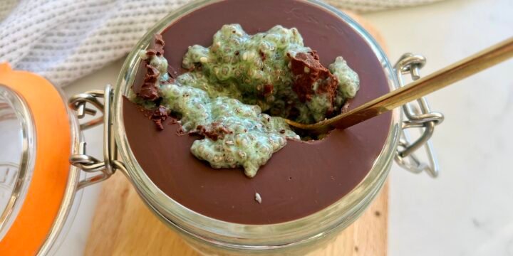 Chocolate Shell Kiwi Chia Pudding