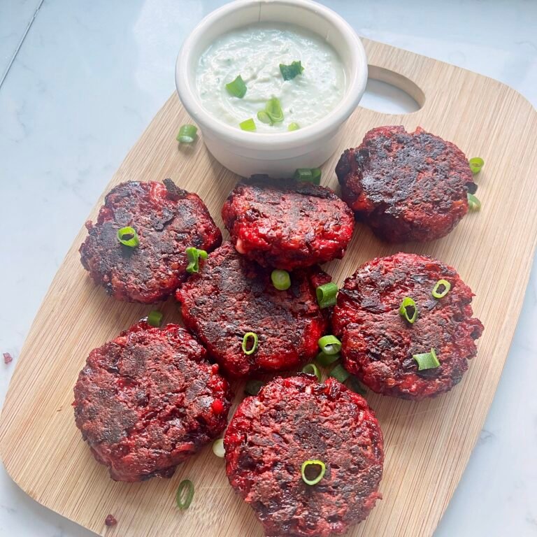 Beetroot and Mozzarella Patties
