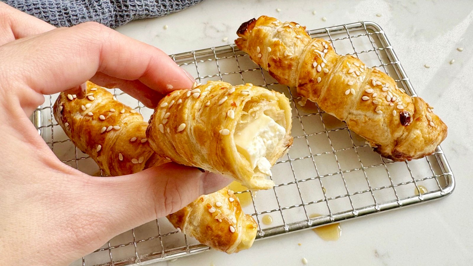 Hot Honey Feta Pastries