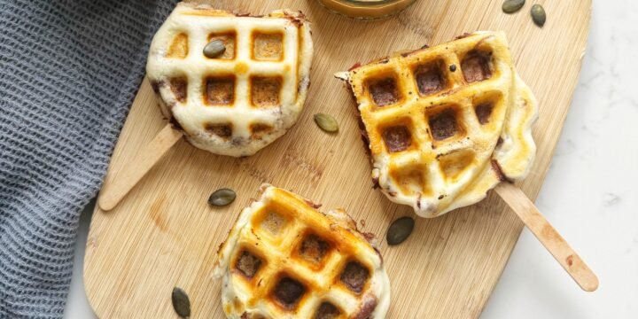 Chocolate Apple Waffle Pops