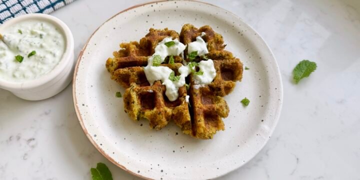 Falafel Waffle With Tzatziki