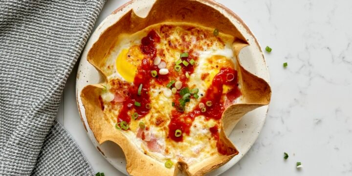 Ham & Cheese Tortilla Quiche
