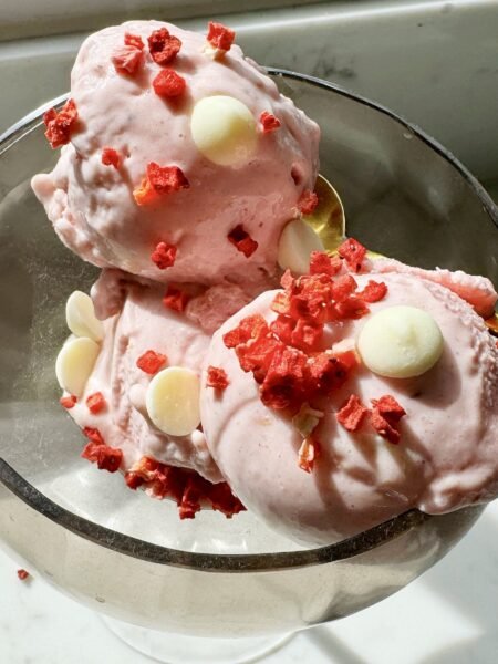 Raspberry Cottage Cheese Ice Cream