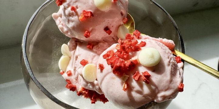 Raspberry Cottage Cheese Ice Cream