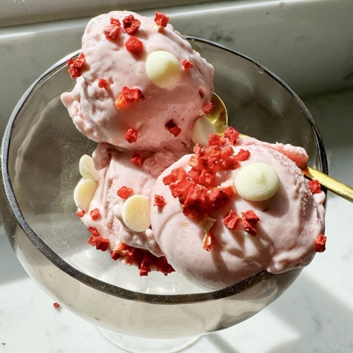 Raspberry Cottage Cheese Ice Cream