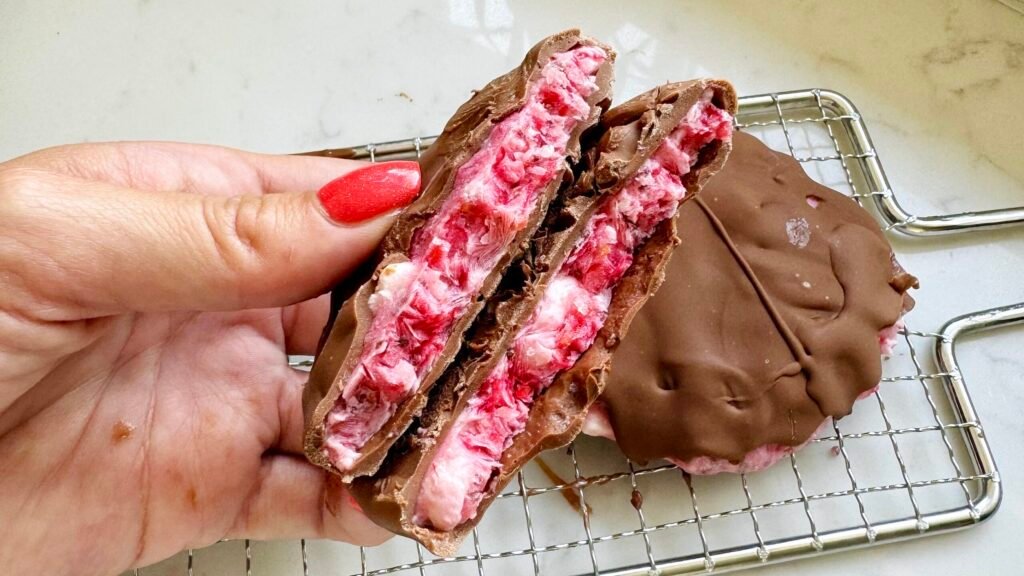 Raspberry and Cottage Cheese Bites