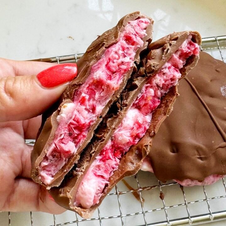 Raspberry and Cottage Cheese Bites