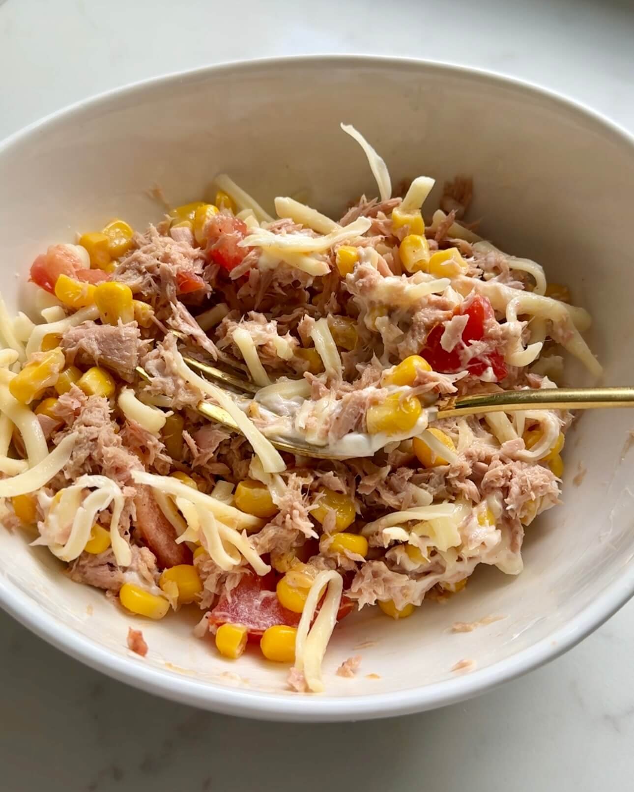 Tuna Melt Hot Pockets, filling mixed