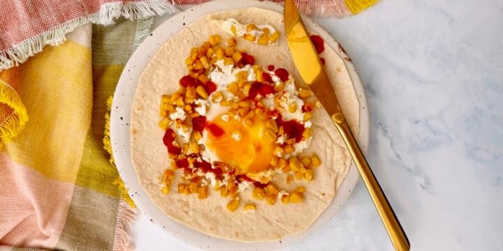 Feta and Sweetcorn Fried Eggs