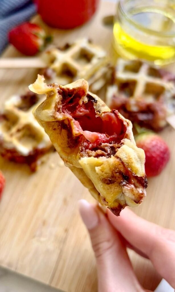 Strawberry & Chocolate Waffle Pops