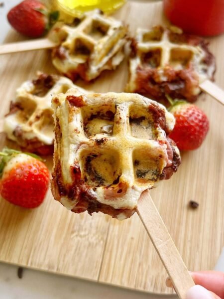 Strawberry & Chocolate Waffle Pops