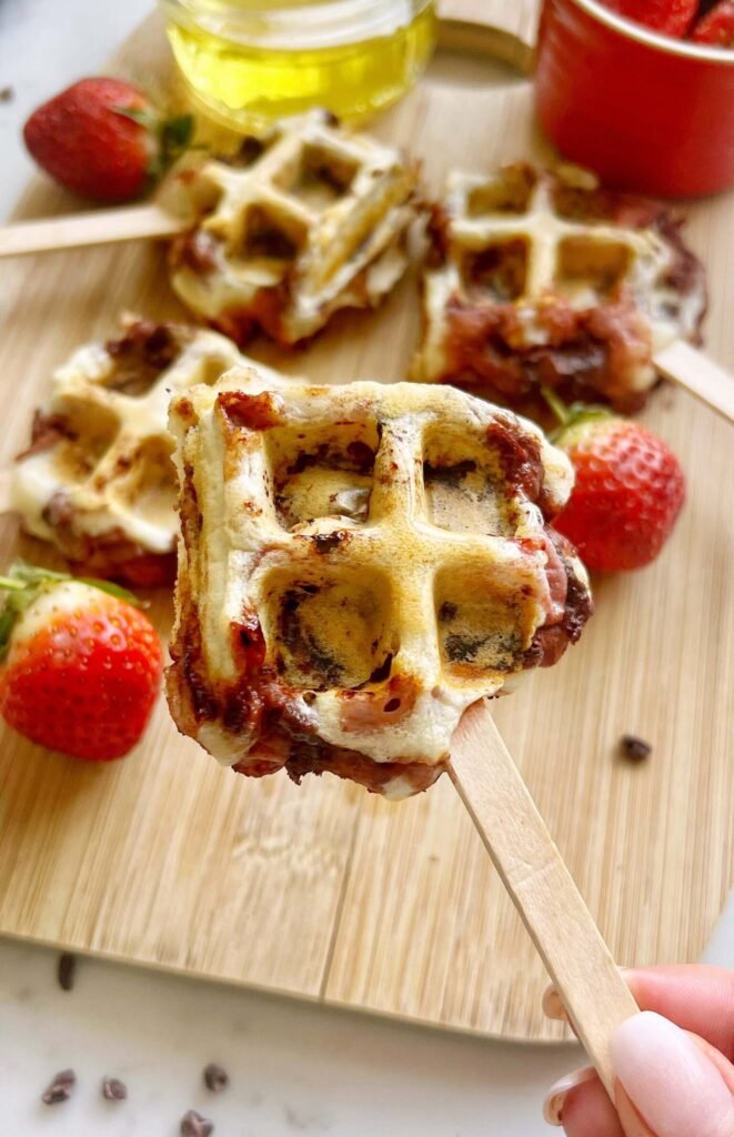 Strawberry & Chocolate Waffle Pops