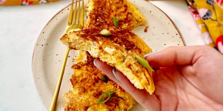 Crispy Rice and Carrot Omelette
