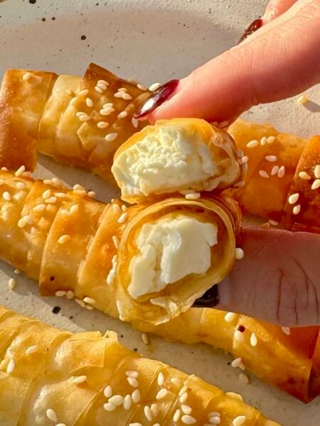 Hot Honey Feta Filo Pastries