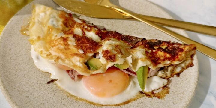 Bacon and Avocado Hot Honey Eggs