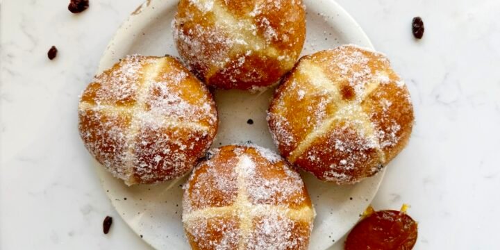 Hot Cross Bun Doughnuts