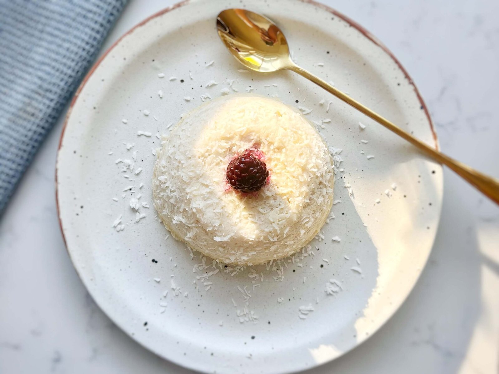 Flourless Coconut Cake served on a plate