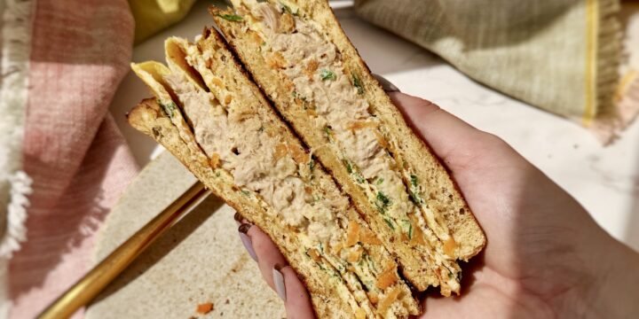 Crispy Carrot and Tuna Egg Sandwich