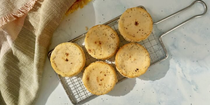 Lemon and Poppyseed Cottage Cheesecakes