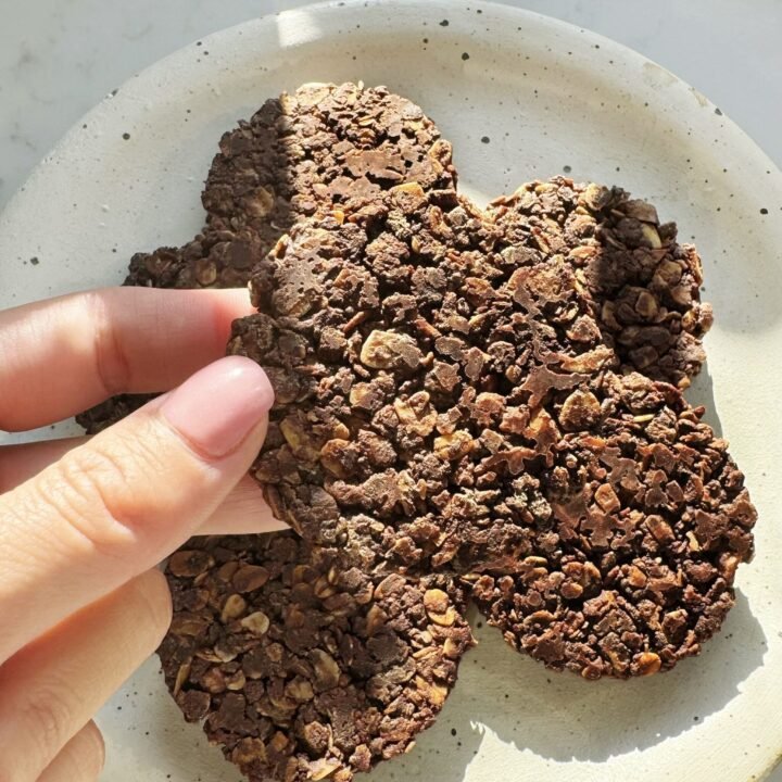 Dark Chocolate and Oat No Bake Cookies