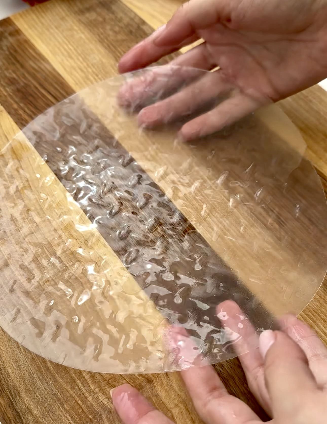 Rice Paper Cheeseburger Rolls Step 1