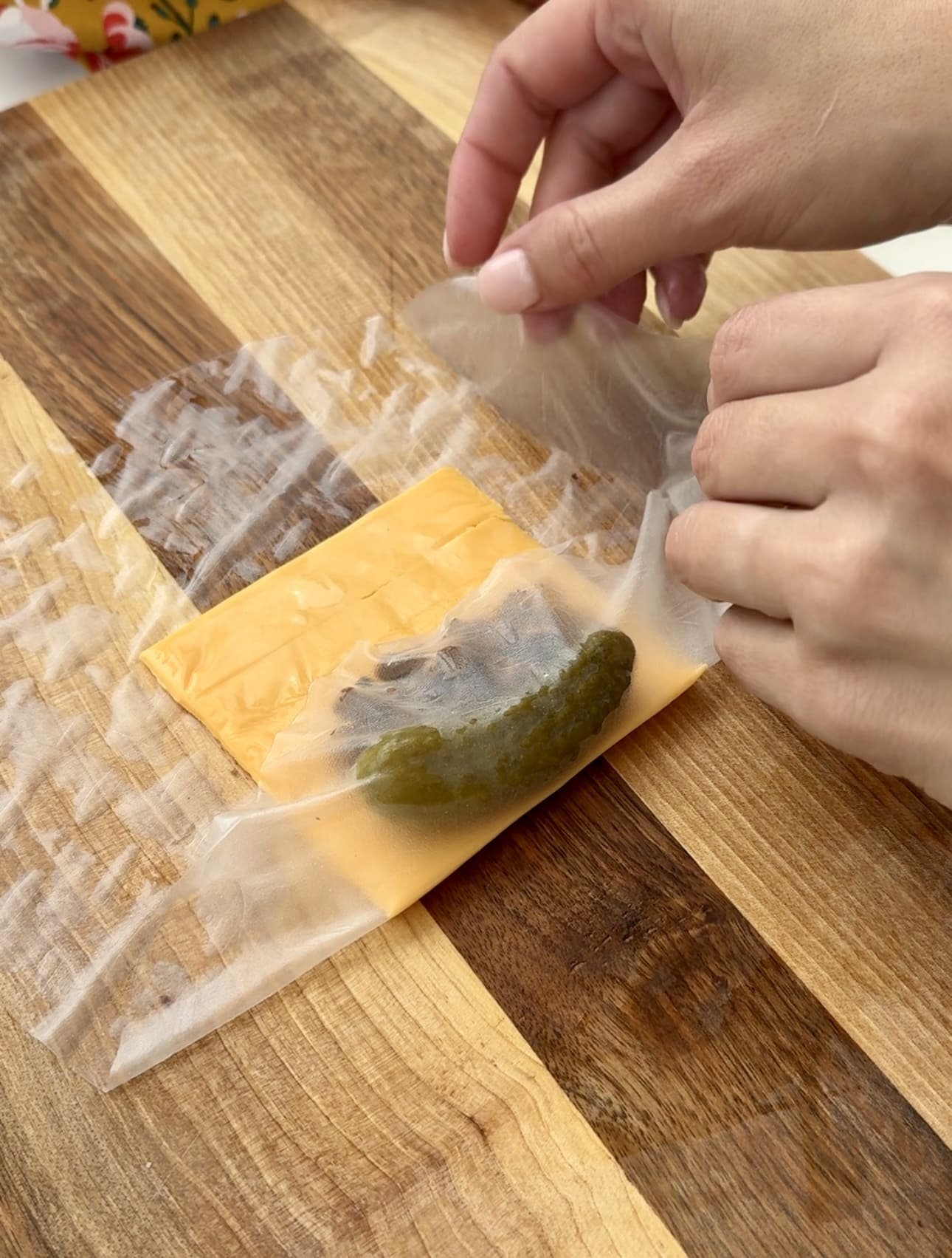 Rice Paper Cheeseburger Rolls Step 5