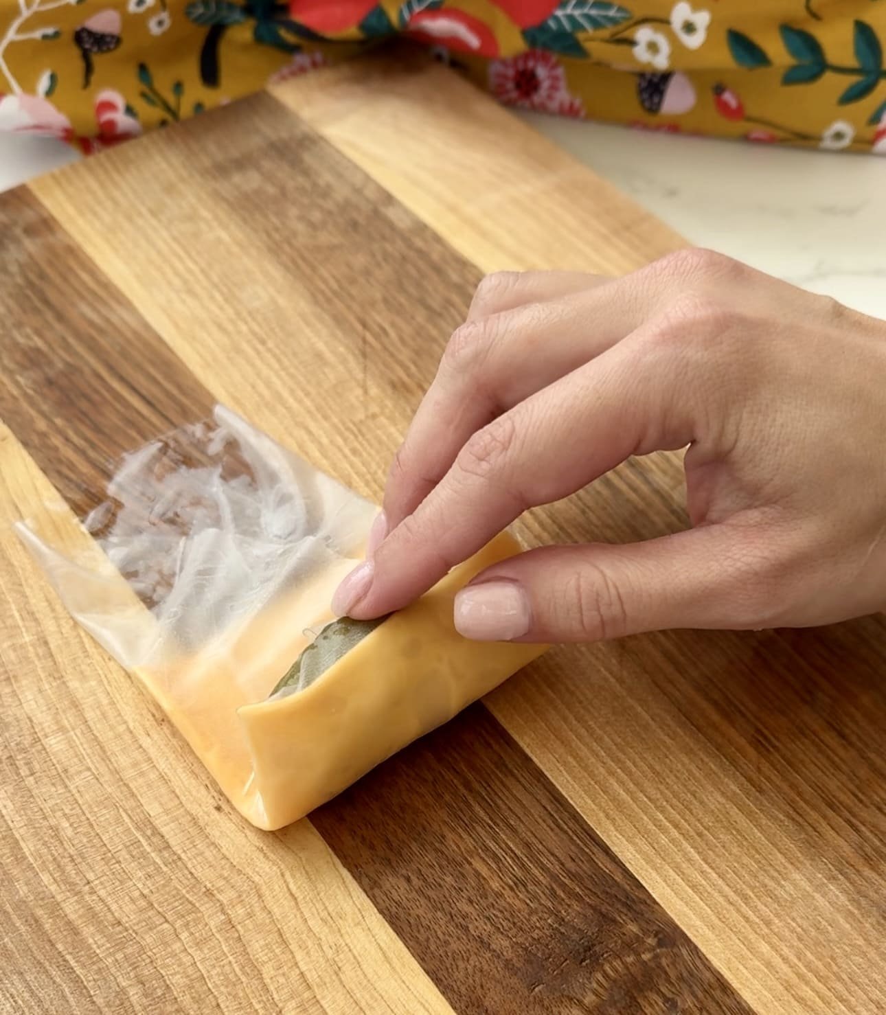 Rice Paper Cheeseburger Rolls Step 6