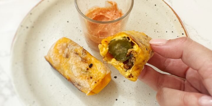 Rice Paper Cheeseburger Rolls