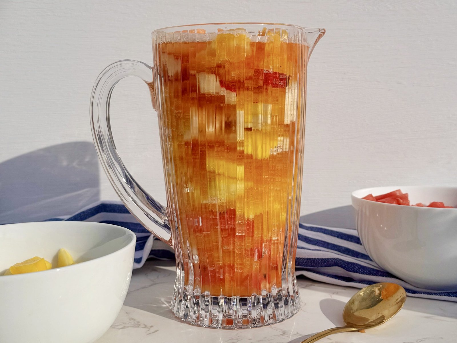 A jar of Salpicon Colombiano, fruit cocktail