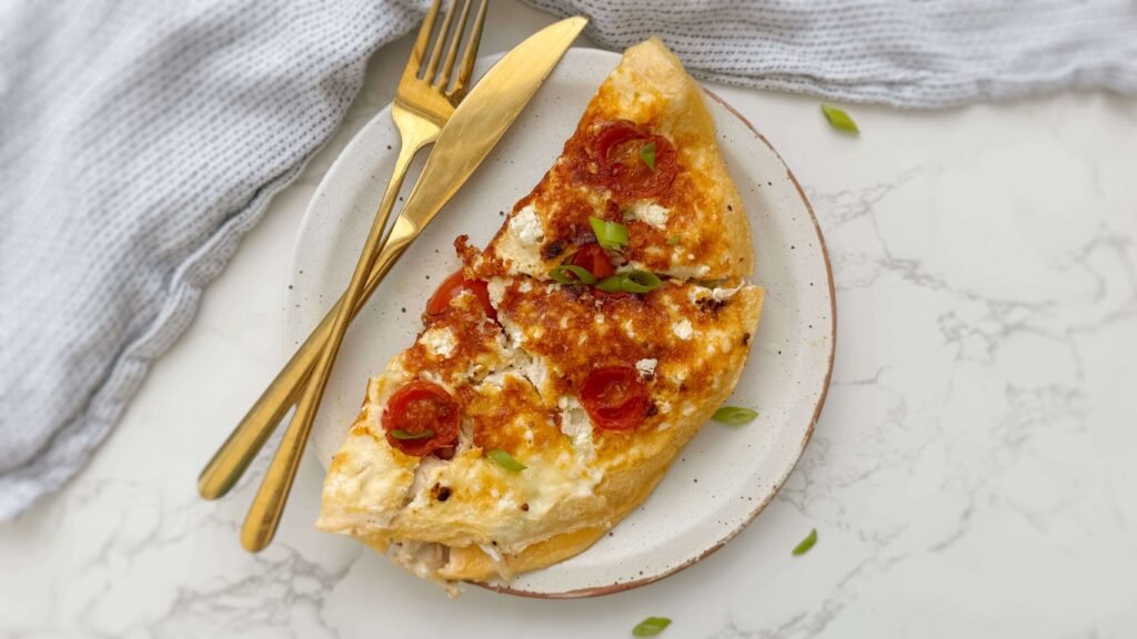 Crispy Feta and Tomato Omelette