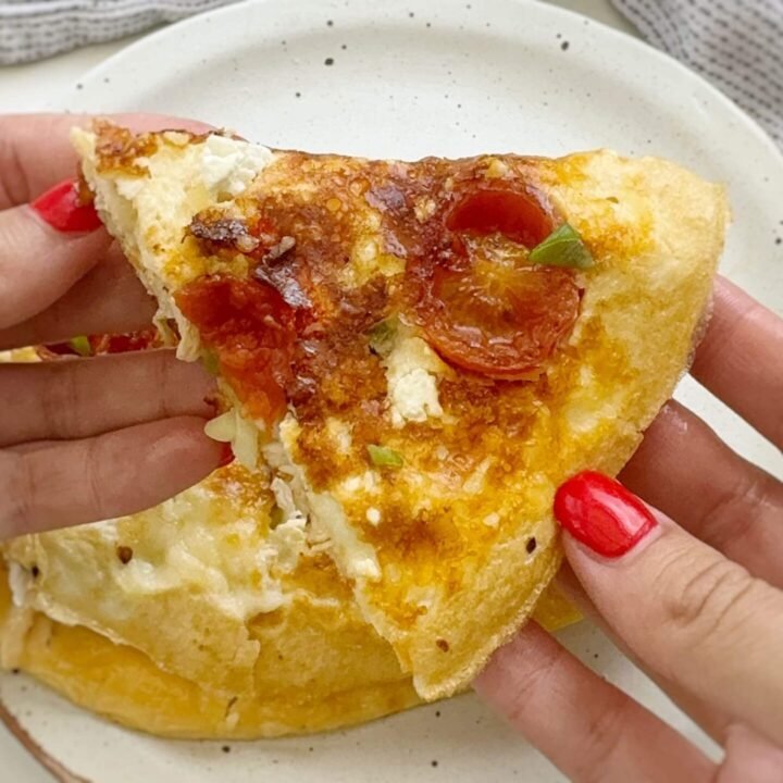 Crispy Feta and Tomato Omelette