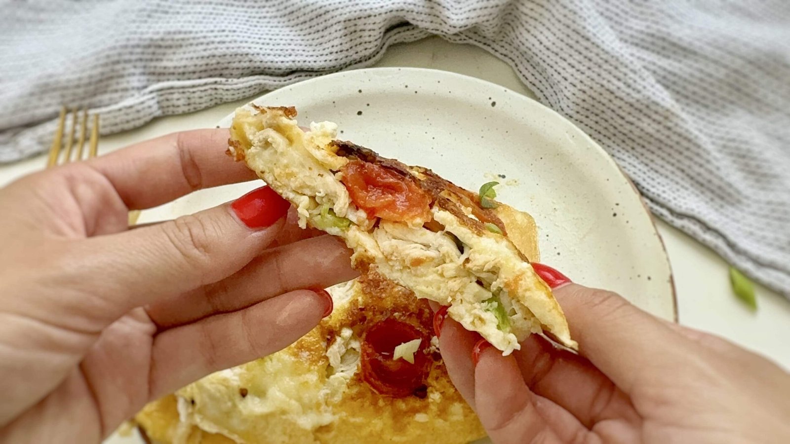 Crispy Feta and Tomato Omelette
