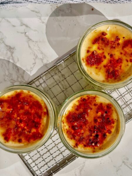 Lighter Crème Brûlée from above