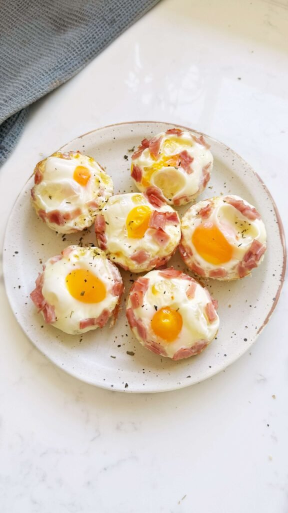 Ham and Cheese Egg Bites viewed from above
