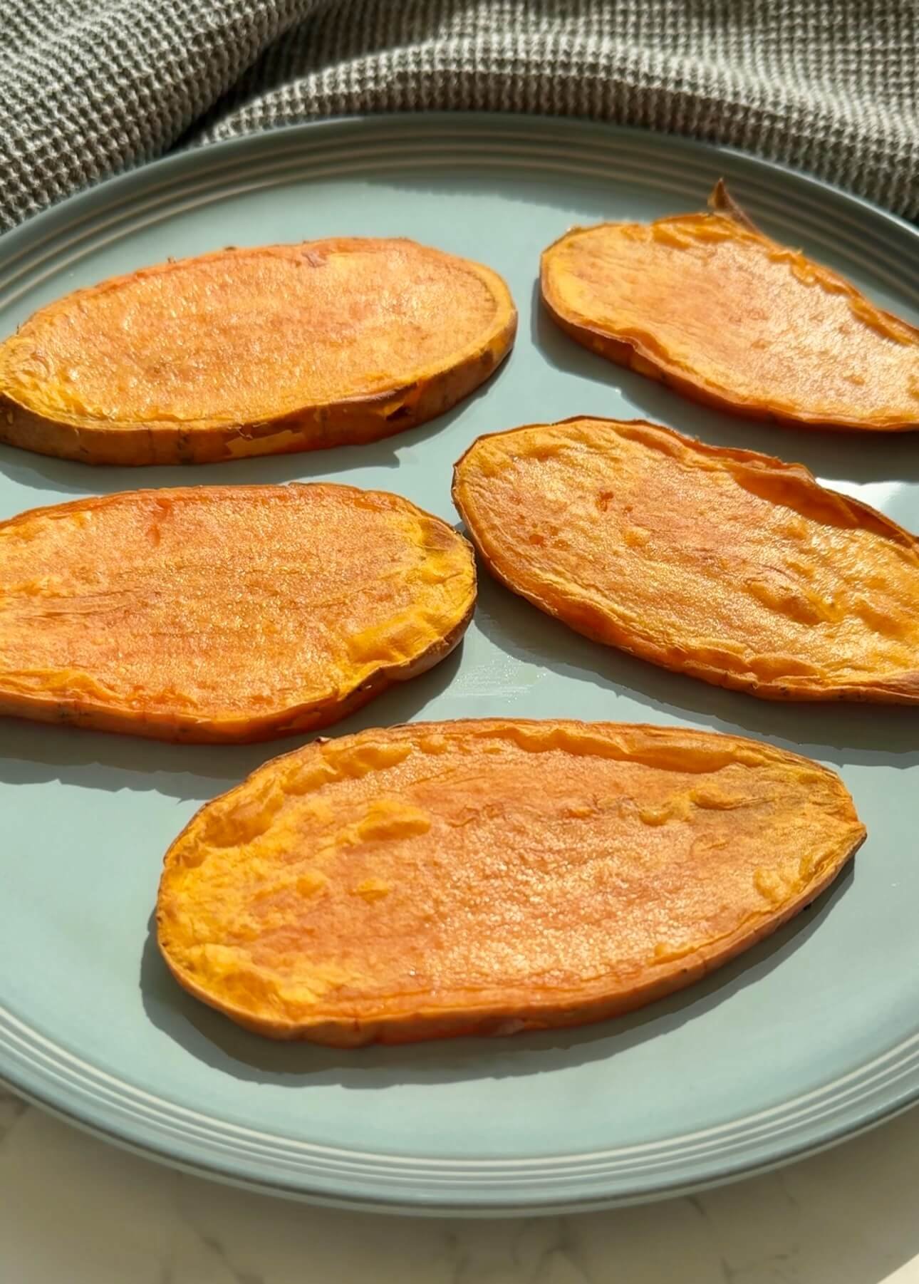 Grated Egg Sweet Potato Toast served on a plate