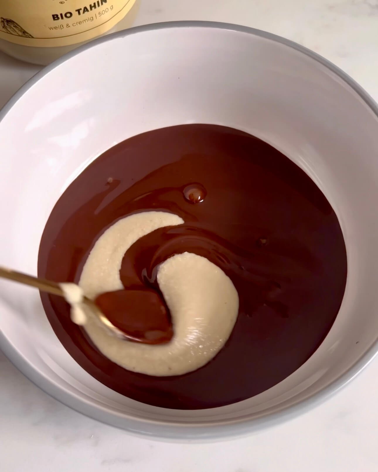 No Bake Crunchy Chocolate Donuts - tahini added