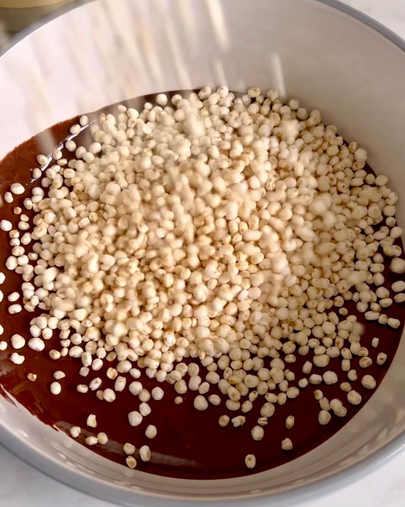 No Bake Crunchy Chocolate Donuts - quinoa puffs added