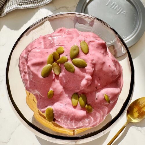 Cottage Cheese Ice Cream Recipe served in a glass