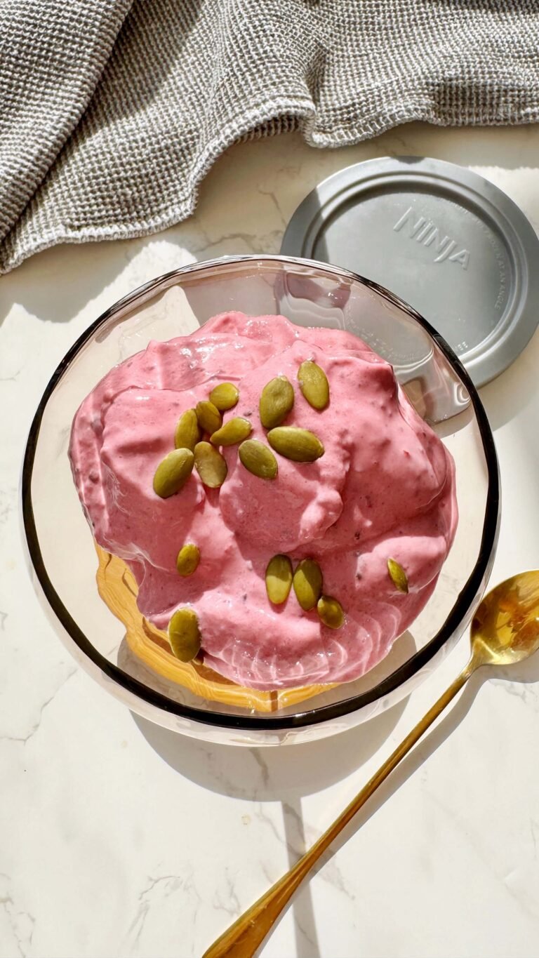 Cottage Cheese Ice Cream Recipe served in a glass