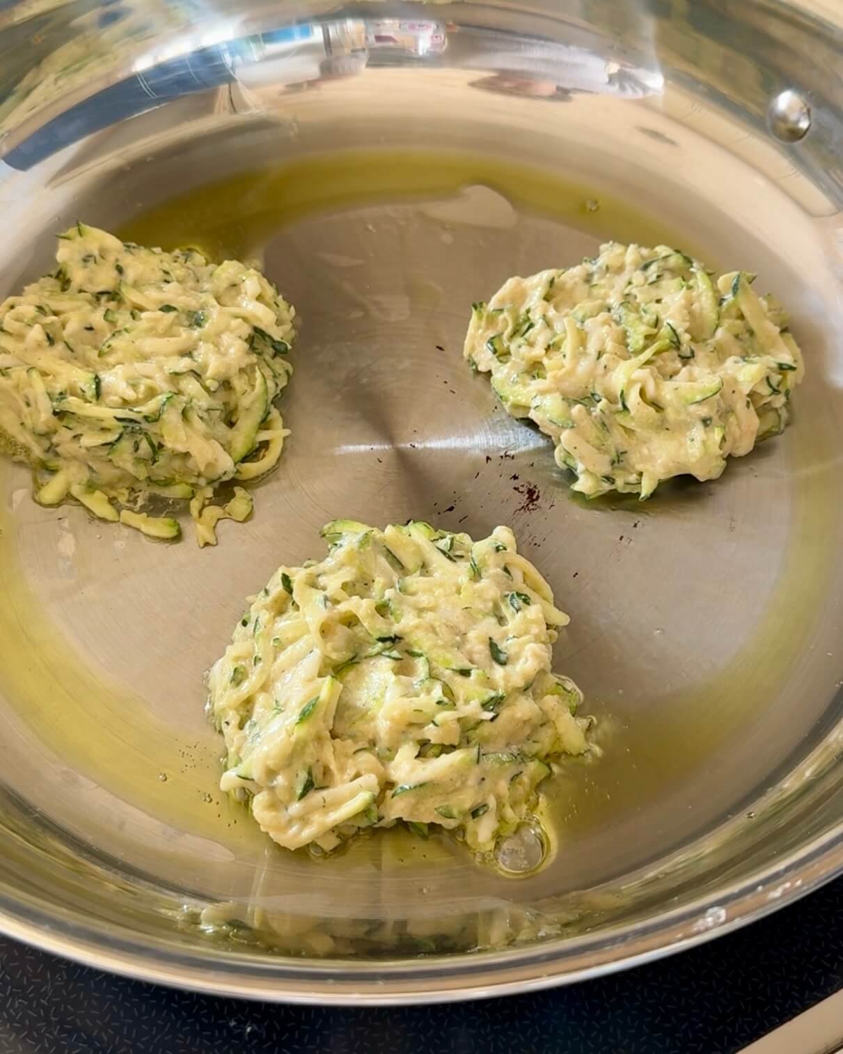 Cheesy Zucchini Fritters with Herbed Greek Yogurt Dip step 4
