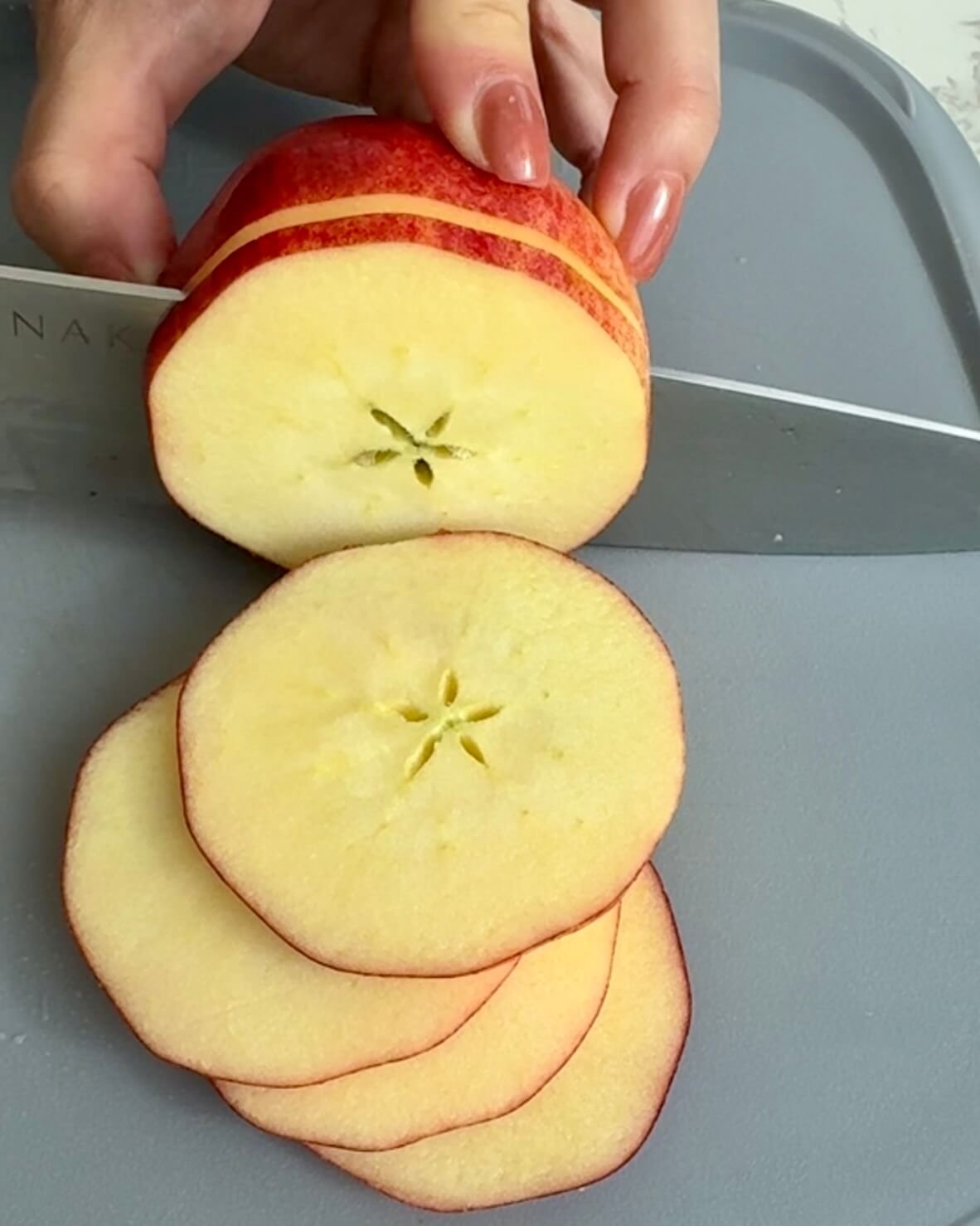 Caramel Apple Chips with Cinnamon Cheesecake Dip step 1