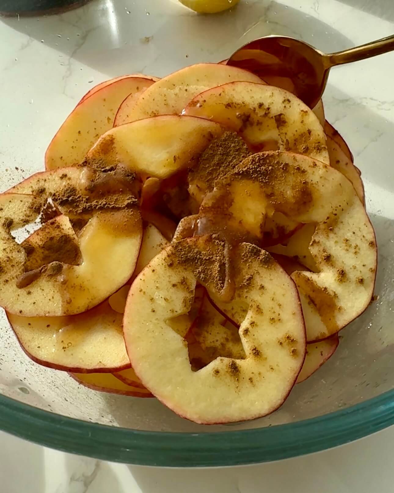 Caramel Apple Chips with Cinnamon Cheesecake Dip step 2