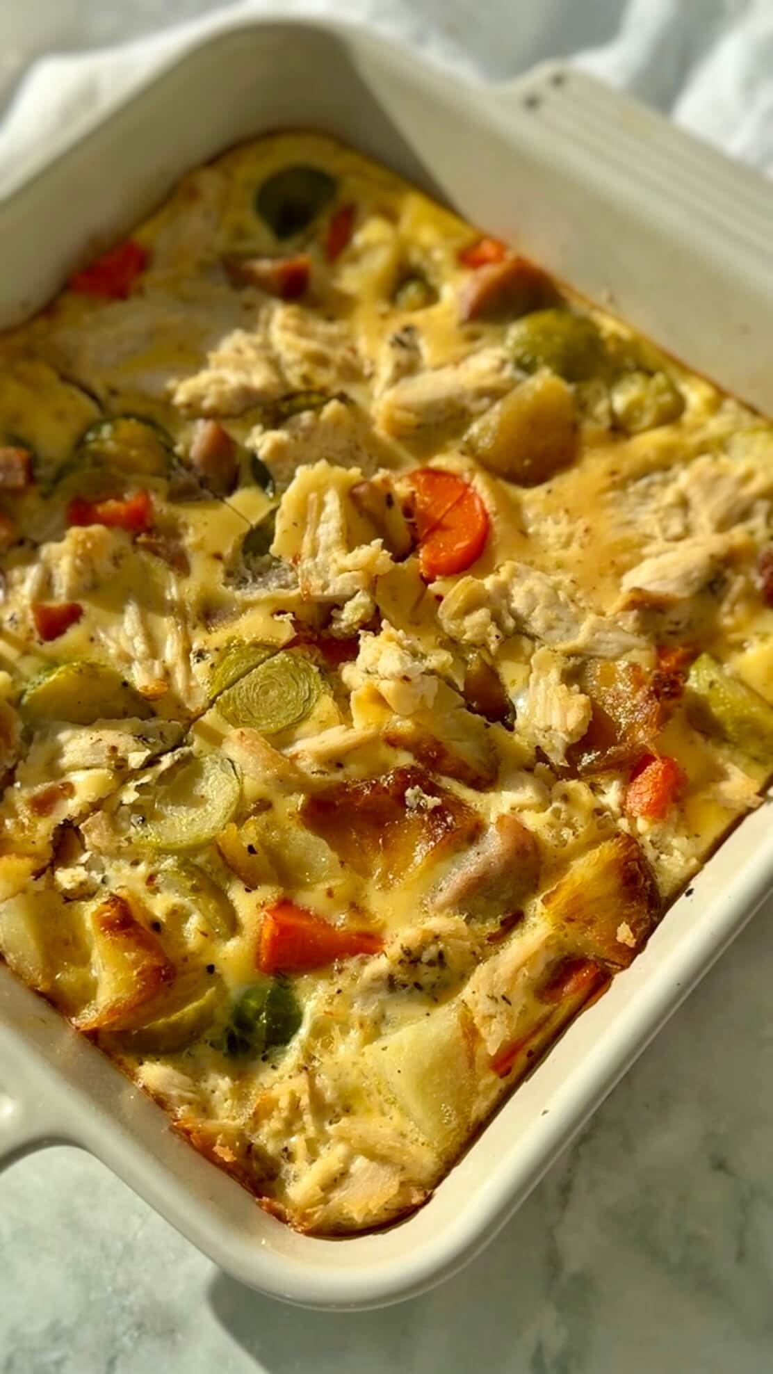 Christmas Egg Casserole with Cottage Cheese