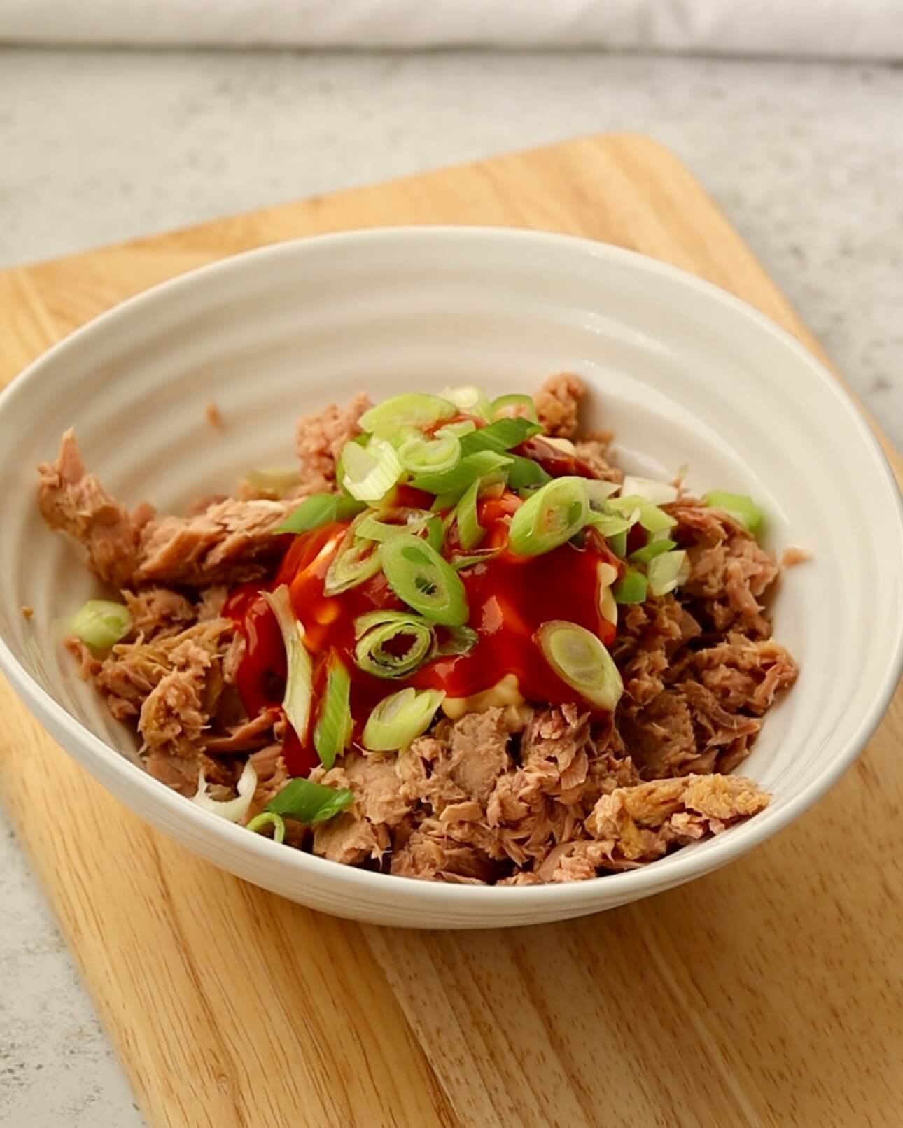 Crispy Spicy Tuna Rice Paper Rolls step 1