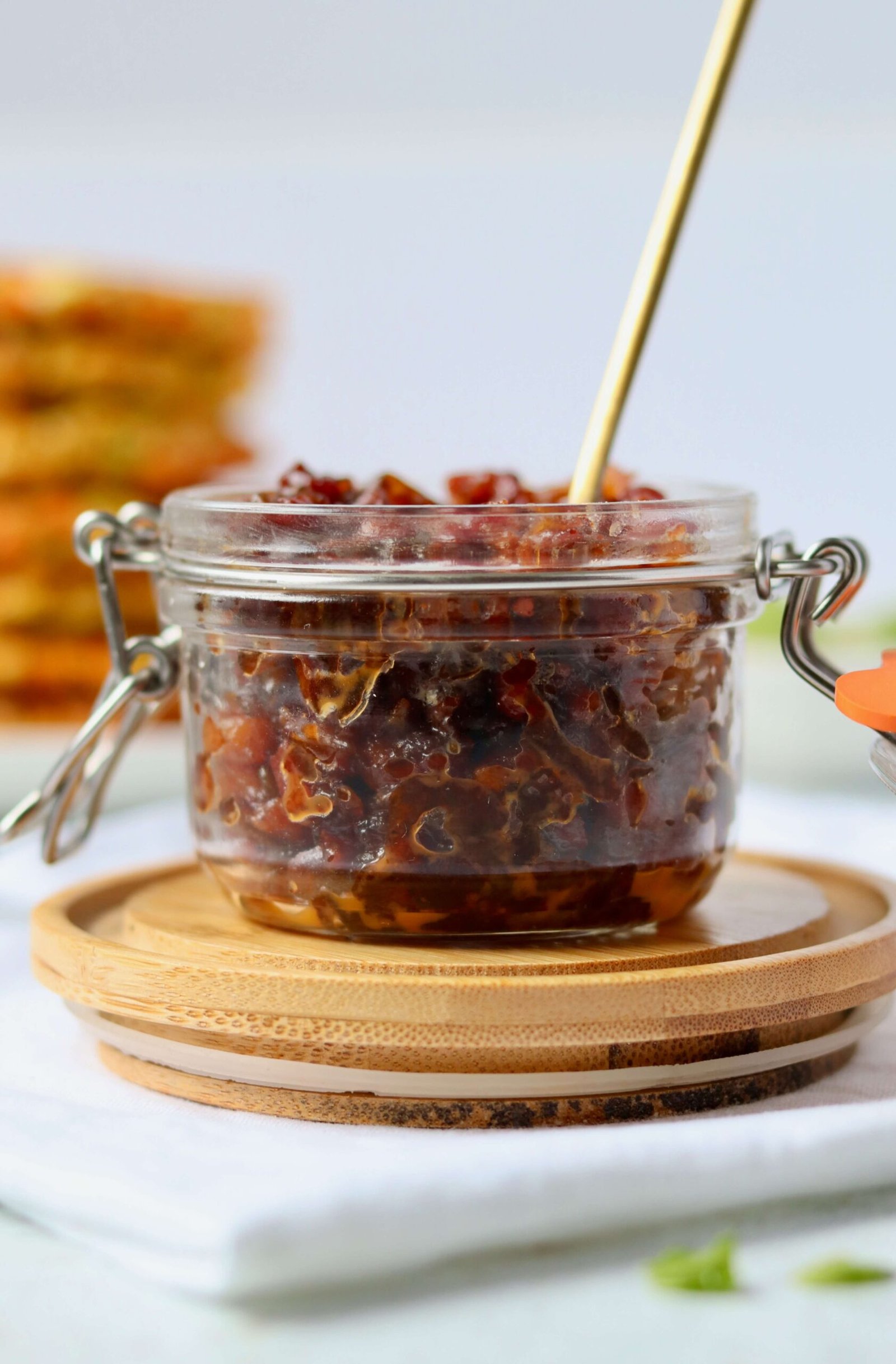 Caramelized Onion and Bacon Jam served in a jar