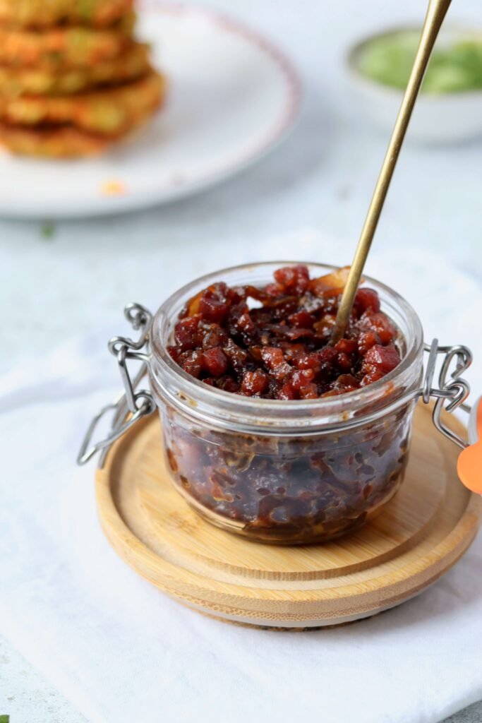 Caramelized Onion and Bacon Jam served in a jar