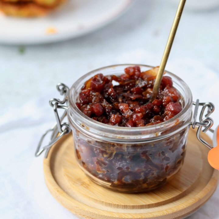 Caramelized Onion and Bacon Jam served in a jar