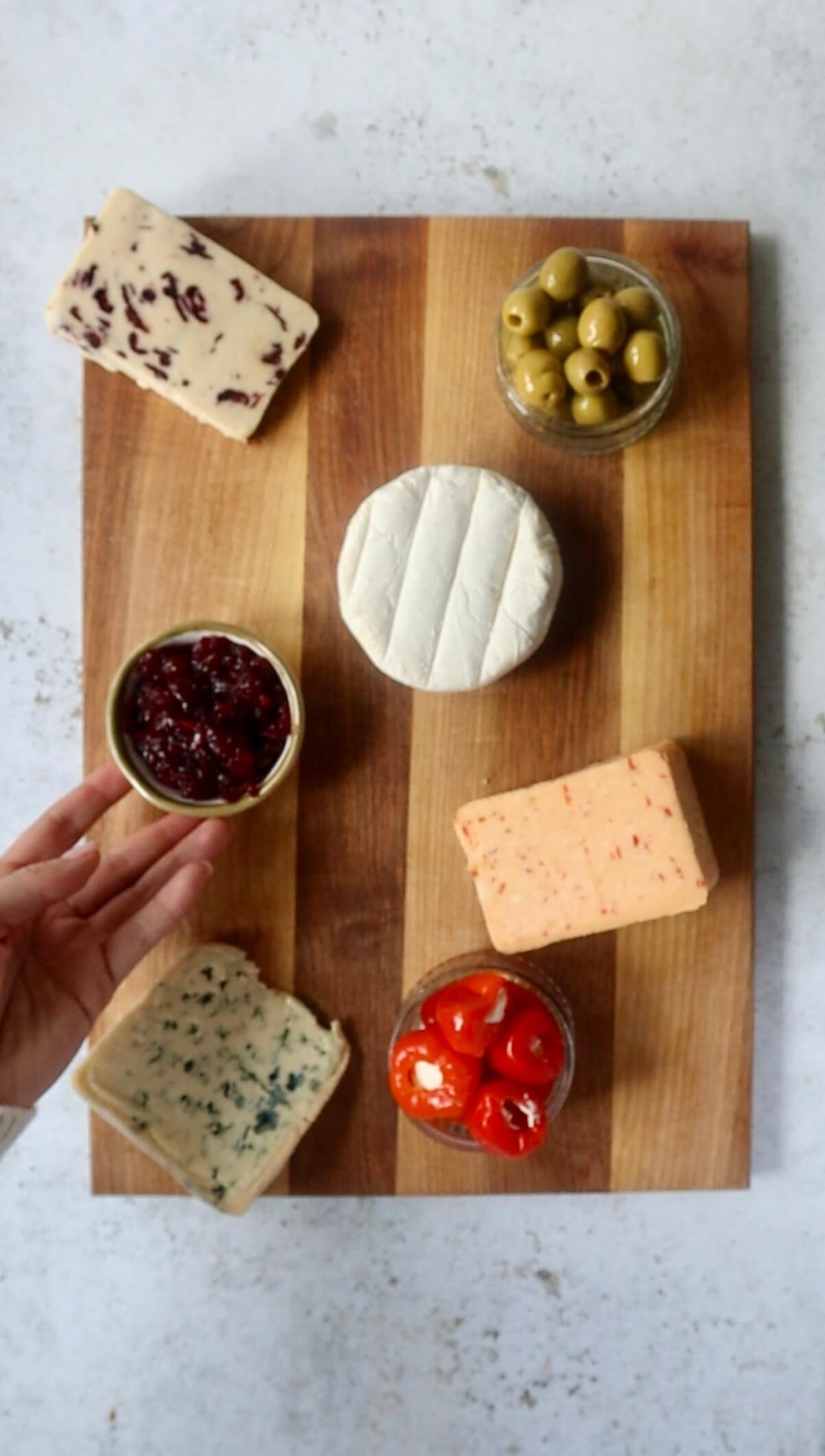 Christmas cheese and charcuterie board step 2