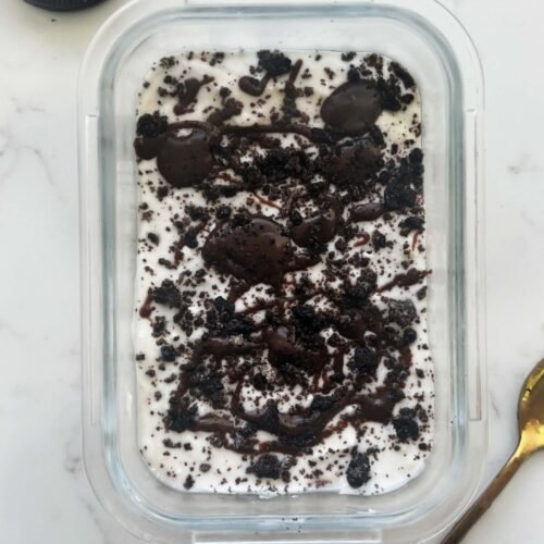 Oreo Tiramisu viewed from above
